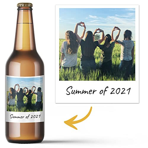 6 personalisierte Bieretiketten. Wasserfeste Etiketten für Craft Beer. Anpassbare Aufkleber, ideal für Partys und Feiern. (Mit Bild)