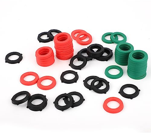 SAVITA 60pcs Garden Hose Washers Rubber, Heavy Duty Washers Seals Ring Fit All Standard 3/4 inch Garden Hose Accessories