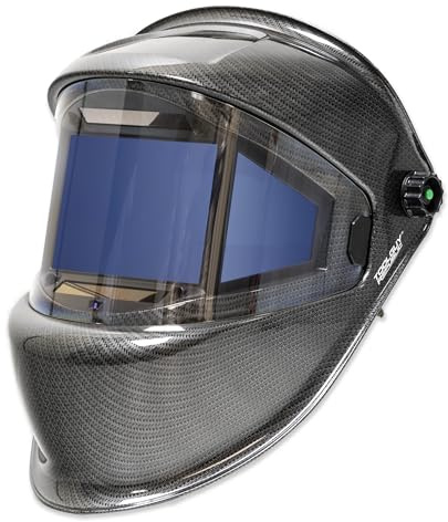 TGR Digital Panoramic 180 View Solar Powered Auto Darkening Welding Helmet - True Color (Carbon Fiber)