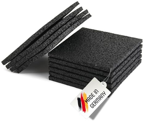 25 Stück Terrassenpads Gummiunterlage Bautenschutzmatte | 3 mm 150 x 150 mm | Größe auswählen