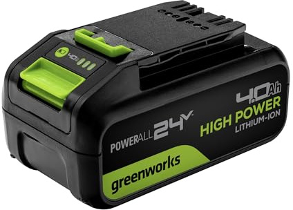 Greenworks 24 V 4Ah Battery High Power Rechargeable Lithium-Ion Battery Compatible With All Devices of the 24 V Greenworks Tools Series-G24B4HP1100