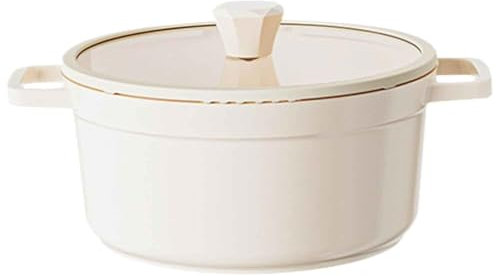 KRODEAIR Dutch Oven Pot with Lid，Non-Stick Pots 5 Qt Dutch Oven Non Stick Bread Dutch Oven Pot with Self-Circulating Lid Dual Handles Porcelain Enameled Cooking Pots Stovetop Pasta Pot