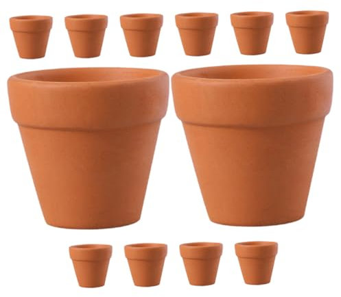 VICASKY 12stücke Mini Töpfe Mit Drainageloch Für Sukkulenten Kleine Blumentöpfe Für Innen Und Außenbereich Für Balkon Und Schreibtisch