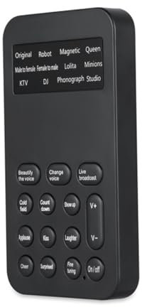 Mini Voice Changer Portable Voice Changing Modulator Device with 12 Changes 1Pack