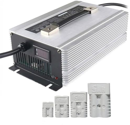 WLEJSL Caricabatterie per Carrelli Elevatori 48V 30A Caricabatterie per Batterie Piombo con Display LCD, Spina Anderson 50A/120A/175A/350A per Carrelli Elevatori Elettrici, Spazzatrice,50A
