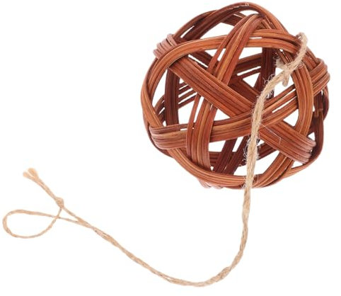 ibasenice Rabbit Grass Rack Chew Toy Rattan Balls for Small Animal Activity Play Bunny Treat Ball Pet Cage Accessories for Rabbits Guinea Pigs Teeth Grinding