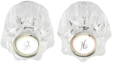 KEXIAO 2 manopole per rubinetto per camper, accessorio di ricambio per lavandino e doccia, controllo dell'acqua calda e fredda, in acrilico