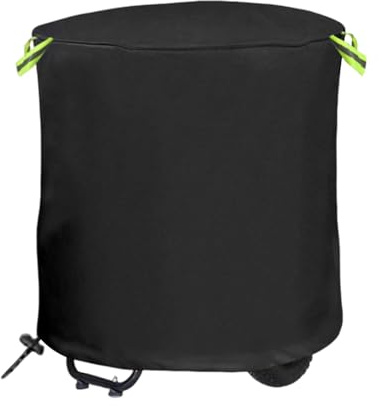 210D Oxford Wood Chipper Shredder Cover with Reflective Drawstring, ZDHQLHJ 33x43 Heavy Duty Waterproof Electric Leaf Mulcher Cover, All-Weather Protection for Garden Equipment (Black)