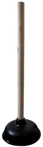 Large Toilet Plunger – Heavy-Duty 50cm Wooden Handle & Wide Rubber Suction Cup – Powerful Sink & Toilet Drain Unblocker for Home or Commercial Use
