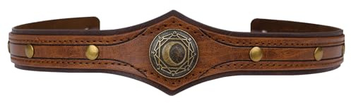 HiiFeuer Mittelalter-Alchemie Kunstleder Kopfschmuck, Retro Fantasy verstellbares Stirnband Cosplay Kostümzubehör für Ren Faire