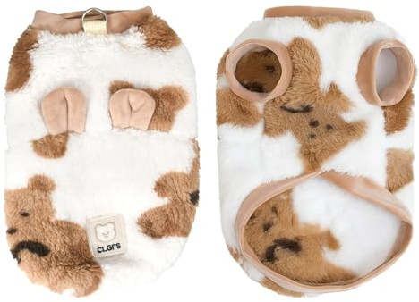 Ropa Perro Pequeño, Ideal para Otoño e Invierno, Ropa de Mascota en Tamaño S 20x25x3 cm, Sudadera Espesa y de Peluche Bulldogs Franceses, Pugs y Bichones