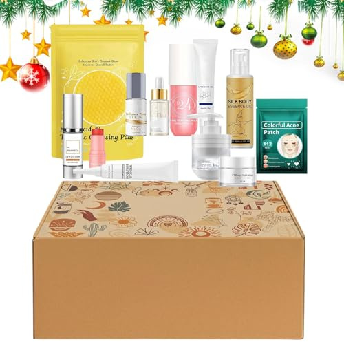 Set de Soins pour la Peau,Nettoyant Raffermissant Hydratant Visage,Produits De Soin Visage Femme Pour Épouse Maman Amie | Voyage Maison Fete Noël