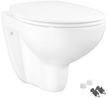 Wall-Hung Toilet Pan with Soft-Close Seat – Modern Round Design