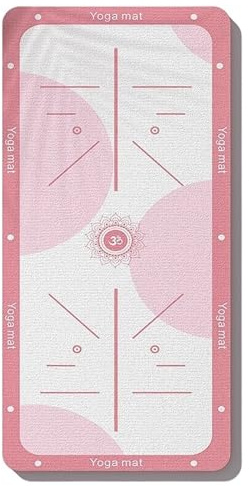 Tappetino da yoga e fitness, antiscivolo, imbottito, per camera da letto, letto, aerobica, isolamento acustico e assorbimento degli urti, silenzioso, colore rosa, 183 cm x 60 cm x 0,7 cm