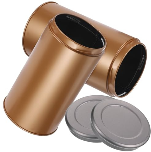 DOITOOL Barattoli in Latta per tè Sfuso 2 Pezzi Coperchi Ermetici Contenitori per Conservazione Alimenti Confezione Regalo Grande per Foglie di tè Uso Cucina Colore Casuale Colore Casuale