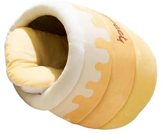 vreplrse Panier pour Chat Honey Pot, Niche pour Petit Animal, nid pour Chien (Pomranien, Chihuahua), Jaune, Taille M, Jaune, L