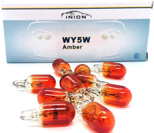 10x Stück WY5W W2.1x9.5d T10 5W 12V AMBER Glühlampe Seitenlinker Autolampen Zugelassen (WY5W)