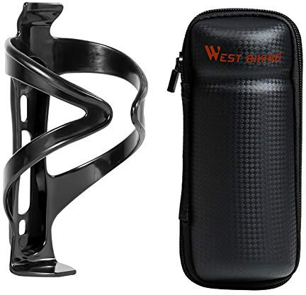 Lixada Portabidón para Bicicleta con Bolsa de Botella de Agua Portabotellas para MTB Herramientas para Bicicletas