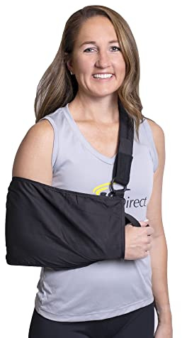 Brace Direct Deluxe Shoulder Immobilizer Arm Sling with Padded Straps- Shoulder Brace for Rotator Cuff Repair, Dislocation, Cast Support, Arm, Wrist, & Hand Injury- For Left or Right Arm