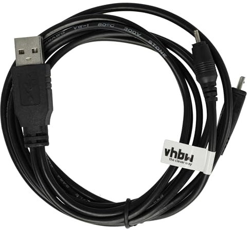 vhbw Cable datos USB compatible con Nokia N81, N78, N82, N81 8GB, Booklet 3G, E63, N79, N810 Internet Tablet, E75, E66, E71 móvil - negro
