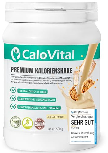Boisson de remplacement de repas hypercalorique pour la prise de poids | Glucides et protéines en tant que shake calorique | Fortement dosé avec de nombreuses vitamines | CaloVital - Qualité premium