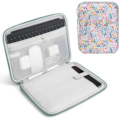 TiMOVO Custodia Tablet 9-11 per iPad A16 & Galaxy Tab, Fiori