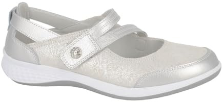 Boulevard Ladies Mary Jane Sandali Décolleté Piatti EEE Scarpe da Bar Comfort a vestibilità Larga Taglia UK 3-9 (Argento, UK 7 / EU 40 Donna)