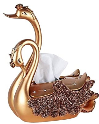 Multifunktionaler Tissue-Box-Halter Kreative Schwanenform-Taschentuchbox, exquisite und einzigartige Pumppapierbox, Harz-Taschentuchbox-Halter, Heimdekoration, Ornamente Dekorativer Serviettenhalter (