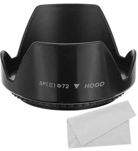 PATIKIL 72mm Camera Lens Hood, Flower Lens Hood Protector with Cloth for Anti-Reflection Blocks Excess Sunlight Enhance Camera Photography for Nikon, for Fujifilm, for Pentax, for Leica