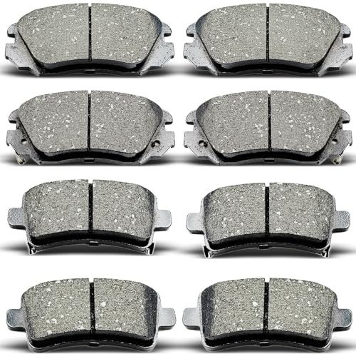 evkingauto Front Rear Brake Pads Set for 2013-2016 Chevy Malibu,2014-2020 Chevy Impala,for Buick Allure LaCrosse Regal