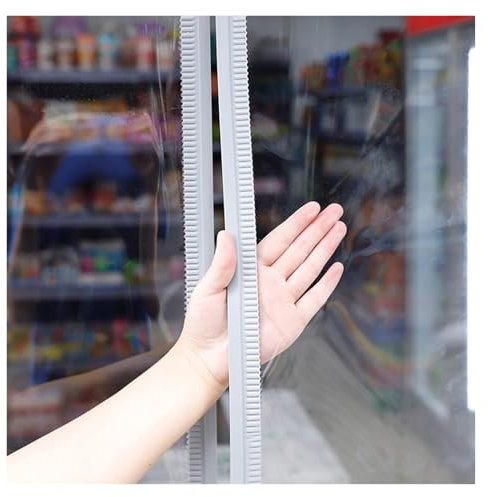 WXQTM Isolierung Türvorhang Magnetischer Weich-PVC-Türvorhang Durchsichtig Kratzfest Plastik-Türvorhang, für Fabrik Garage Innenhof (45x240cm)