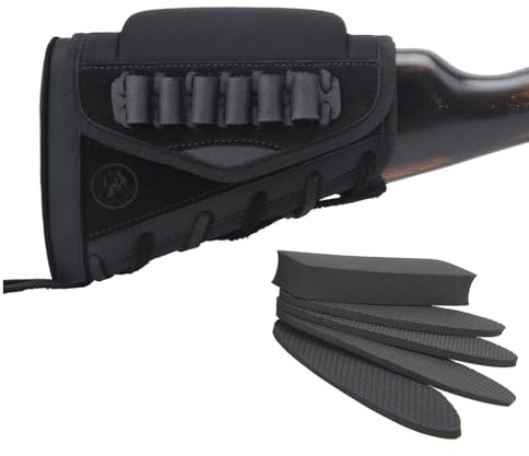 Leder Wangenauflage Wildleder Gewehr/Schrotflinte Hinterschaft Magazin-Tasche Für .308 .45-70 .30-30 .22LR