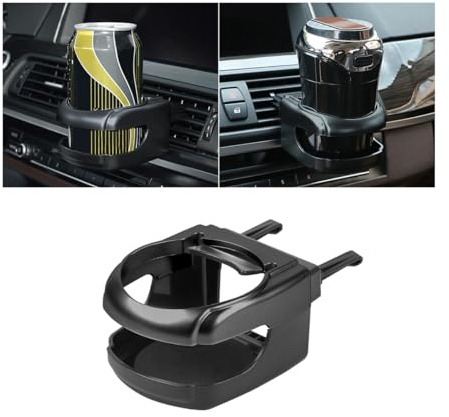 JNNJ Porte-Boisson De Voiture, Porte-Gobelets Réglables Auto, Porte Gobelet Ventilation Voiture, Porte-Gobelet Voiture Porte-Boîte Universel, Universel Support Ventilation Réglable Tasse Café(Noir)