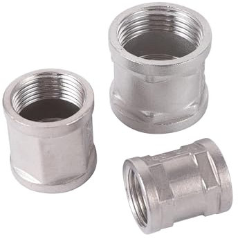 1/2 3/4 1 Female Thread 304 Stainless Steel Double Wire Pipe Joint Hardware Plumbing Fitting Coupler Connectors Adapters 1 Pc(3/4)