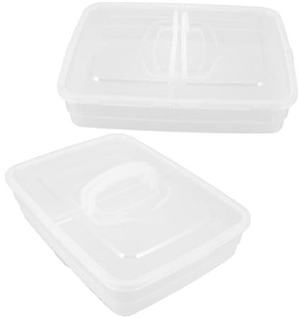 Alipis 2 Pezzi Teglia Per Pasta Per Pizza Teglia Per La Lievitazione Della Pizza Vassoio Di Lievitazione Vassoio Per Lievitazione Pasta Con Coperchio Transparent Plastica