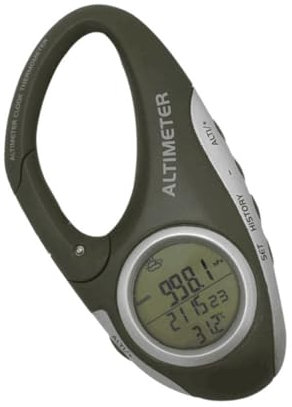 Yardwe Tragbarer Karabiner Höhenmesser Aus Robustem Material Mit Barometer Und Thermometer Für Bergsteiger Und Outdoor Wettervorhersage
