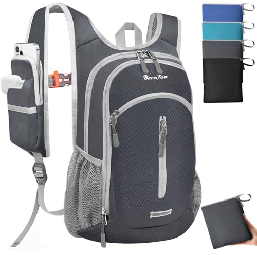 Seektop Kleiner Wanderrucksack, 15 l, verstaubar, wasserdicht, Tagesrucksack, leichte Wandertasche für Damen und Herren