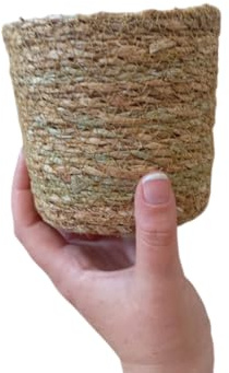 Cubre Maceta Trenzado de Ø10cm para Plantas Pequeñas y Espacios con Estilo Boho