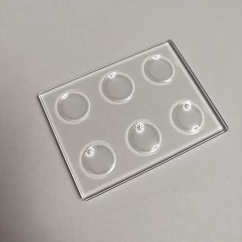 Objektträger mit mehreren kreisförmigen konkaven Hohlräumen, 5 mm, 3 mm Dicke, optisches Glas, poliert, mattierte Oberfläche optional(2x6 wells)