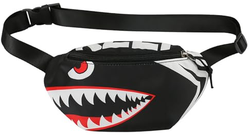 Shirene Shark Bauchtasche,Kinder-Bauchtasche,Niedliche Cartoon-Gürteltasche für Jungen und Mädchen,Verstellbare,Leichte Gürteltasche zum Laufen,Wandern und für Sportreisen