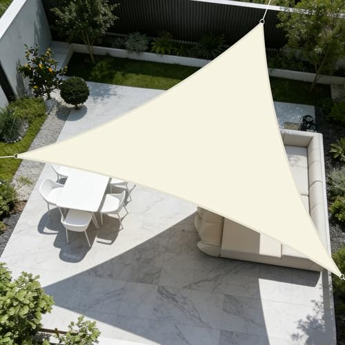 LOVE STORY Toldo Vela Triangular 2.5x2.5x2.5m,Protección UV para Exterior Patio