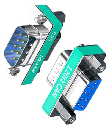 XITEA 2 x DB9-Pin-Adapter mit dünnem Profil und 120Ω-Widerstand für CAN-Bus-Übertragungsintegrität und Kommunikation, Stecker/Buchse