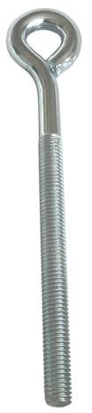 BK Shop 20x Vis à anneau, vis à œillet M10/120mm | Vis à œillets pour une fixation sécurisée, Acier galvanisé, Idéal pour intérieur/extérieur, constructions