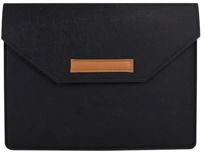 AfitLulu 11/13/15 Zoll Filz Laptop Hülle Tasche mit Mehreren Fächern, Laptoptasche Schutzhülle MacBook Ultradünn Tablet Tasche Laptop Sleeve Case für Tablets (Schwarz-1, 15 Zoll)