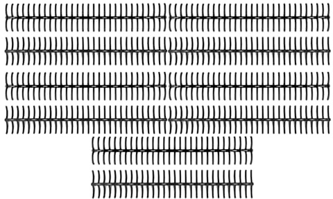 Dorsi in plastica con 30 anelli, 19 mm di diametro, per fogli A4, B5, A5, quaderni, manuali, rapporti, presentazioni, 10 pezzi, materiale PP, lunghezza 28 cm, capacità 150 fogli (nero)