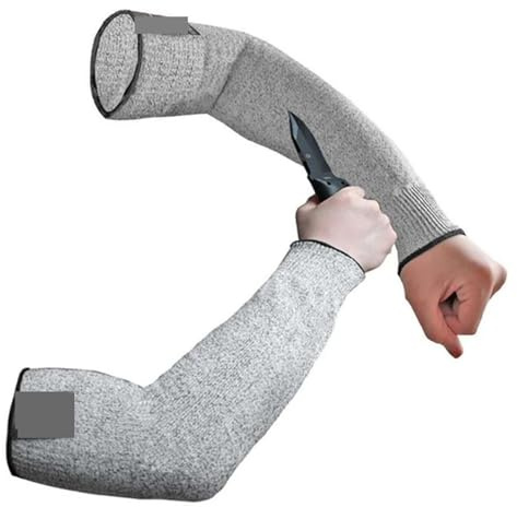 WJIAYAO Mangas de soldador Brazo protector de manguito anticorte, resistente a arañazos, antiescoria soldadura, y antiperforación, for sitio andling vidrio(Thumb opening 42cm)