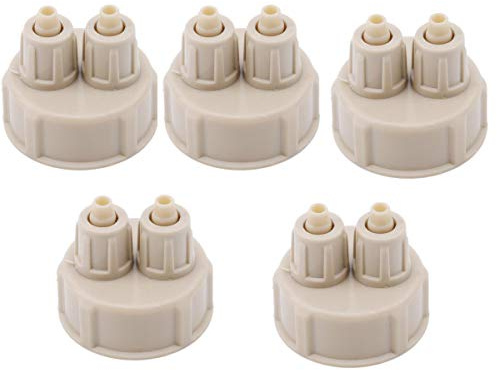 Aquarium CO2 Generator Carbon Dioxide Reactor Fish Tank DIY Quick Twist Bottle Cap Air Diffuser Generator Part,5pieces/Plastic