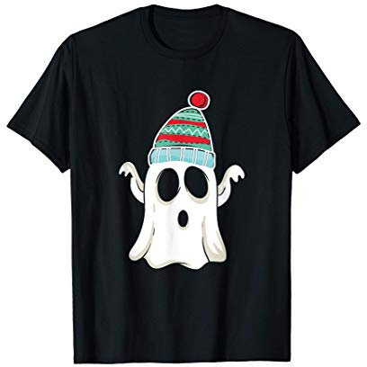 Lustiger Winter Geist mit Pudelmütze T-Shirt