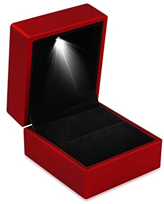 iSuperb Light LED Anneaux Boîte à Bijoux Boucles D'oreilles Anneau Coffret Cadeau Fiançailles Bague De Mariage Boîtes Présentoir De Bijoux Étui Organisateur Jewelry Ring Box