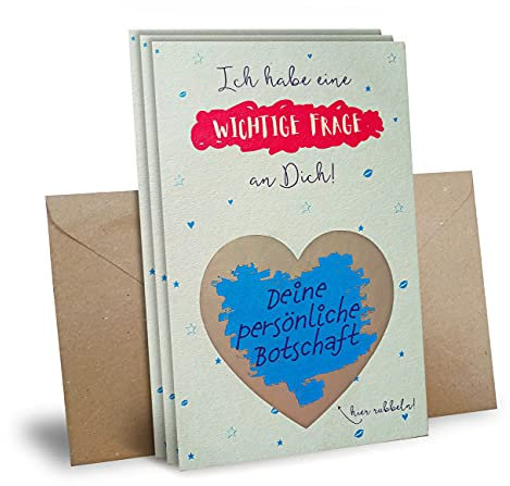 TypeStoff Rubbelkarten zum selbst Beschriften - zum Thema Patenschaft, Hochzeit, Familie und Schwangerschaft (3 Stück) - RK-00762-03